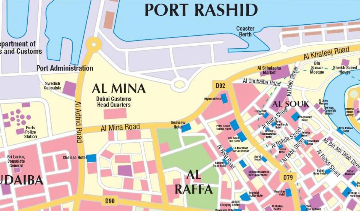 迪拜港口地图
