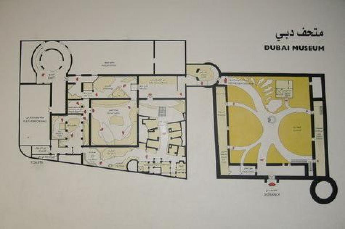迪拜博物馆位置的地图