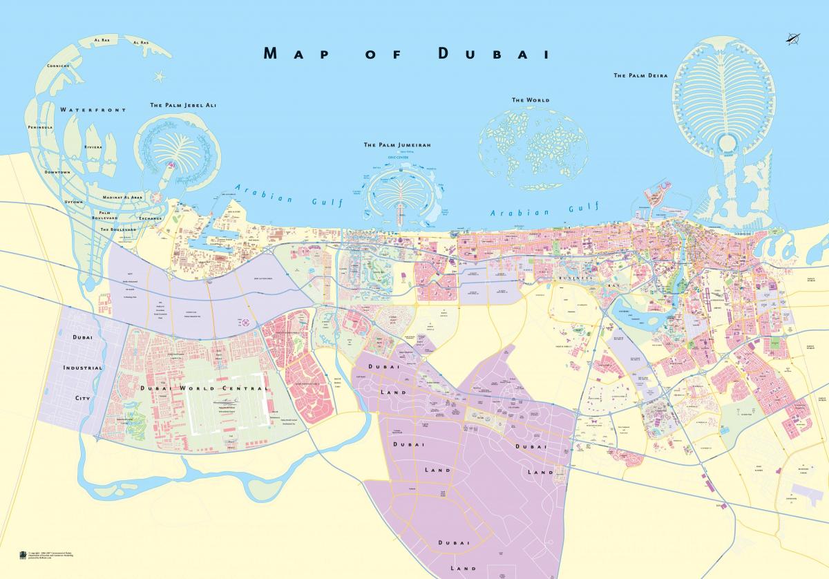 地图的迪拜市