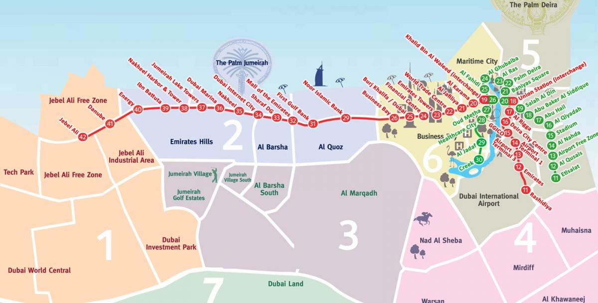 地图的迪拜社区