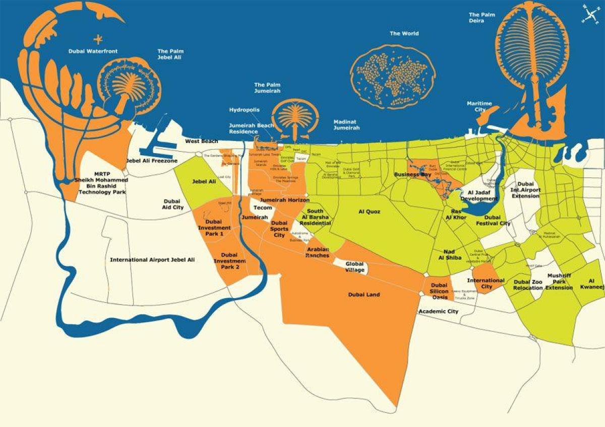 迪拜群岛地图