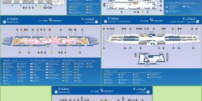终端3迪拜机场的地图