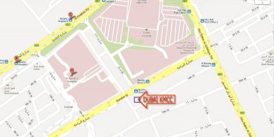 迪拜的医院位置的地图