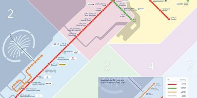 地铁线的迪拜的地图