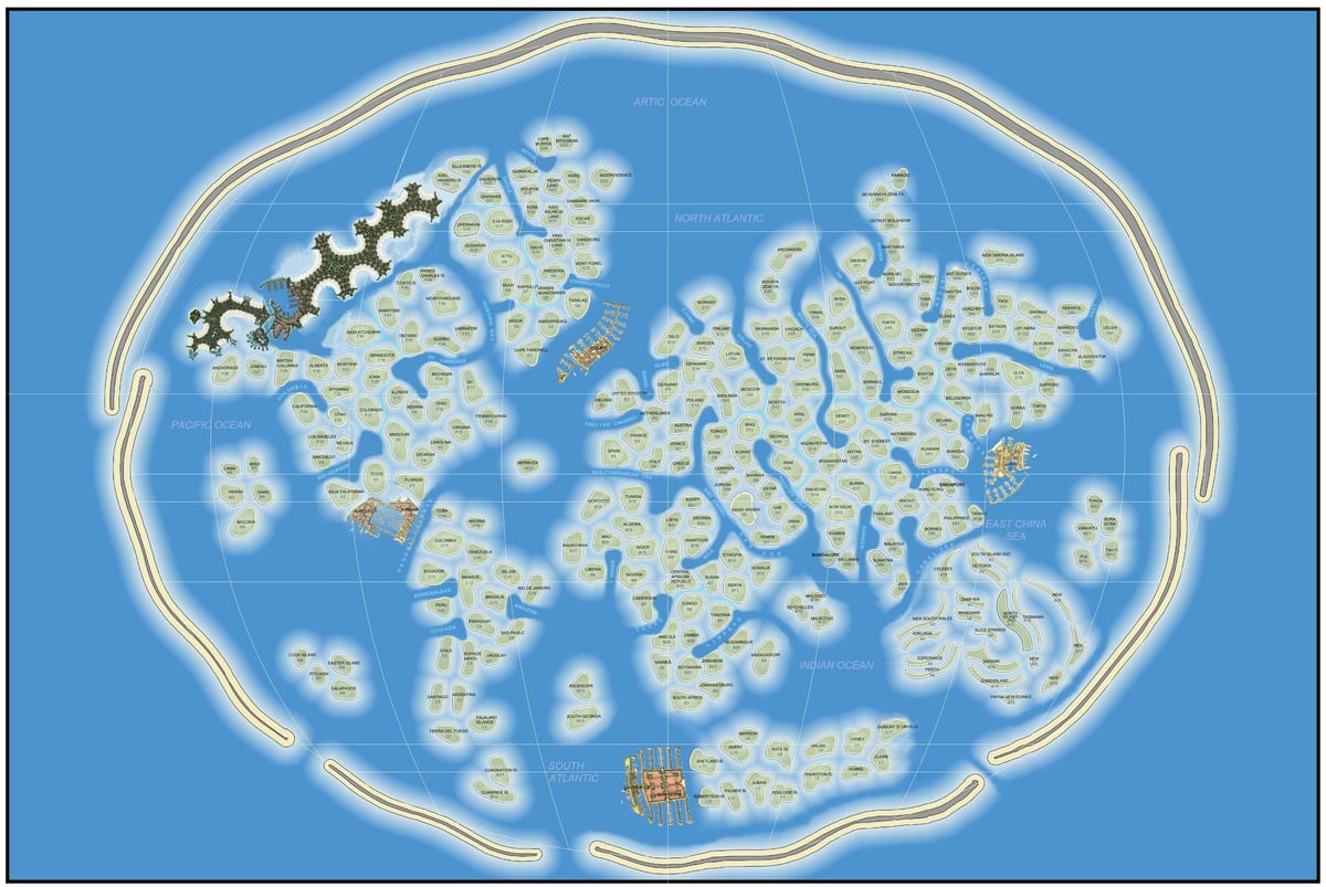 世界地图岛迪拜