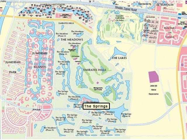 地图的迪拜的草地