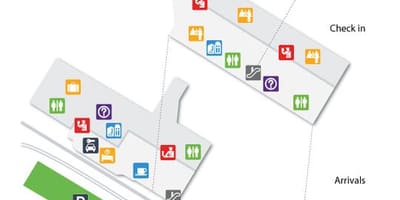 迪拜机场终端1位置的地图