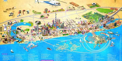 迪拜的兴趣点地图